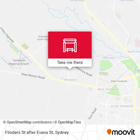 Flinders St after Evans St map