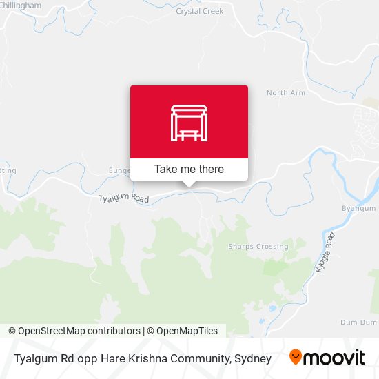 Tyalgum Rd opp Hare Krishna Community map