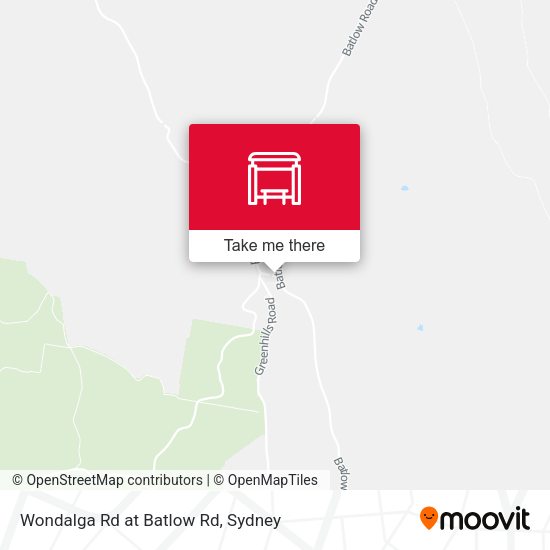 Wondalga Rd at Batlow Rd map
