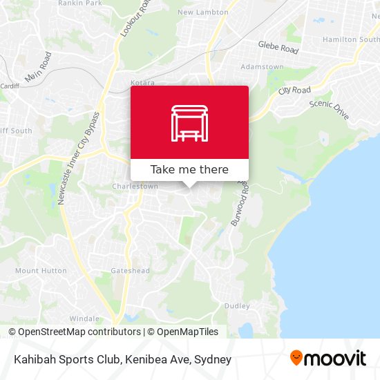 Mapa Kahibah Sports Club, Kenibea Ave