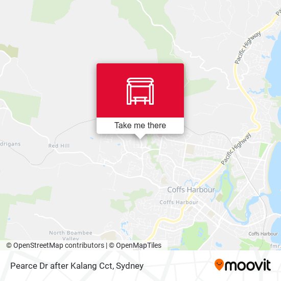 Pearce Dr after Kalang Cct map