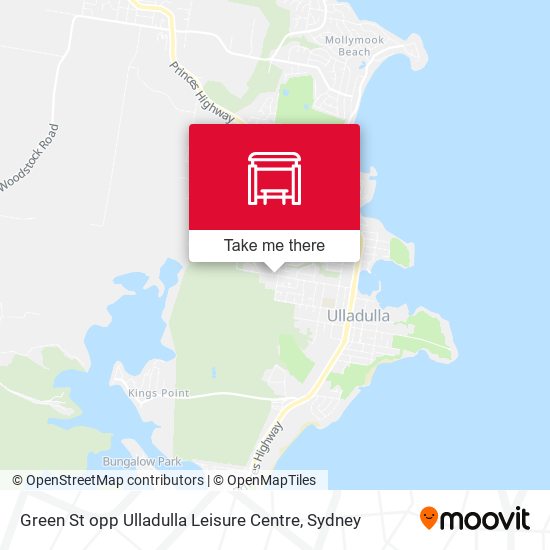 Green St opp Ulladulla Leisure Centre map