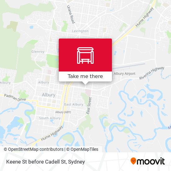 Keene St before Cadell St map