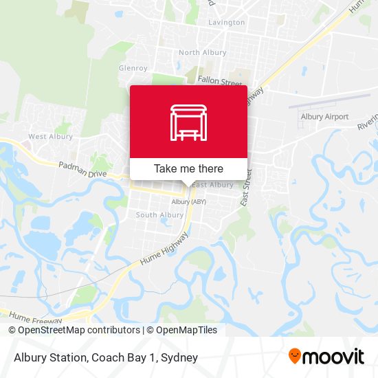 Albury Station, Coach Bay 1 map