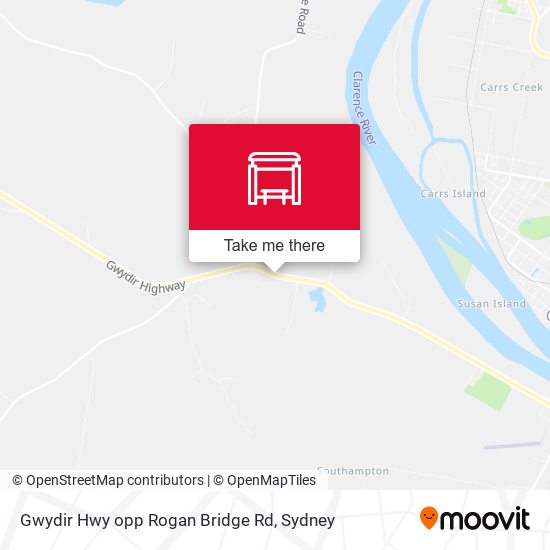 Gwydir Hwy opp Rogan Bridge Rd map