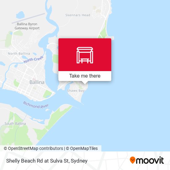 Shelly Beach Rd at Sulva St map