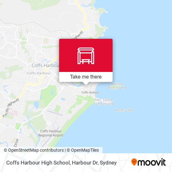 Mapa Coffs Harbour High School, Harbour Dr