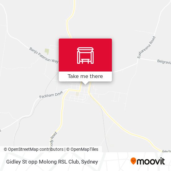 Gidley St opp Molong RSL Club map