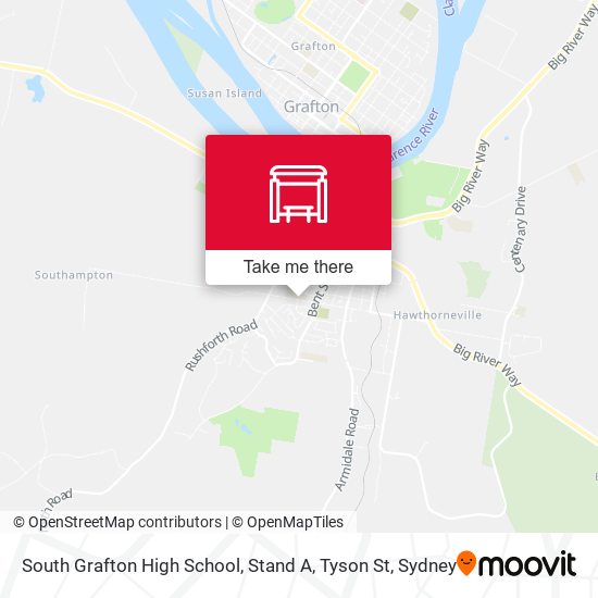 South Grafton High School, Stand A, Tyson St map