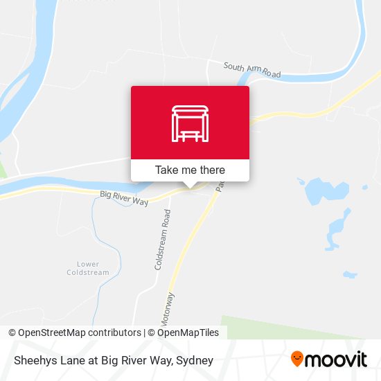 Sheehys Lane at Big River Way map