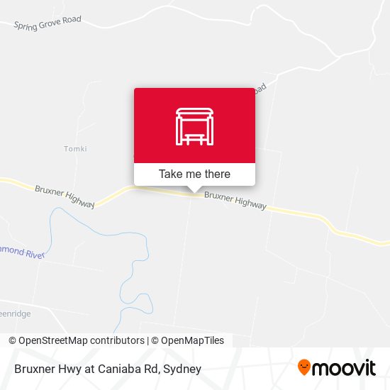 Bruxner Hwy at Caniaba Rd map