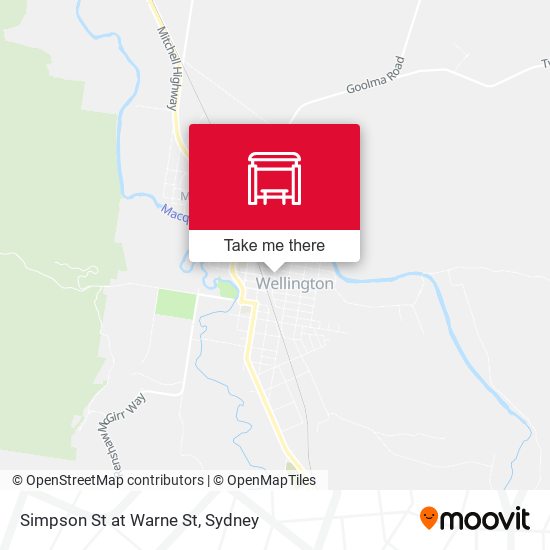 Simpson St at Warne St map