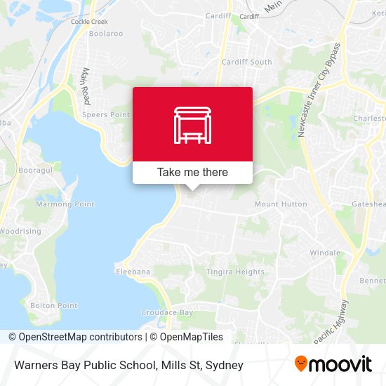 Warners Bay Public School, Mills St map