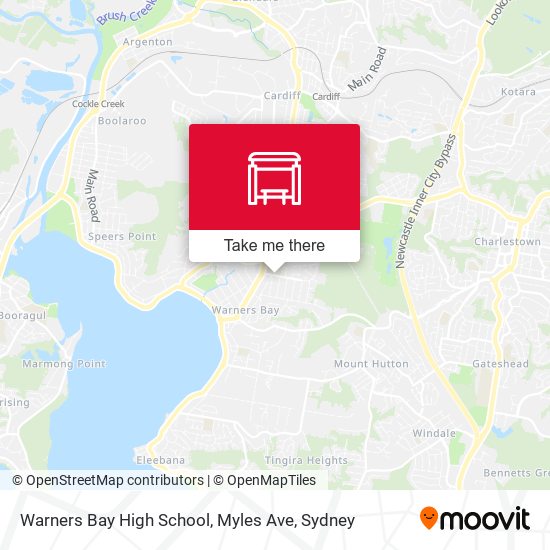 Warners Bay High School, Myles Ave map