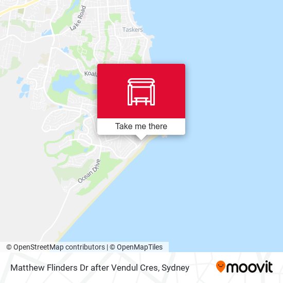 Matthew Flinders Dr after Vendul Cres map