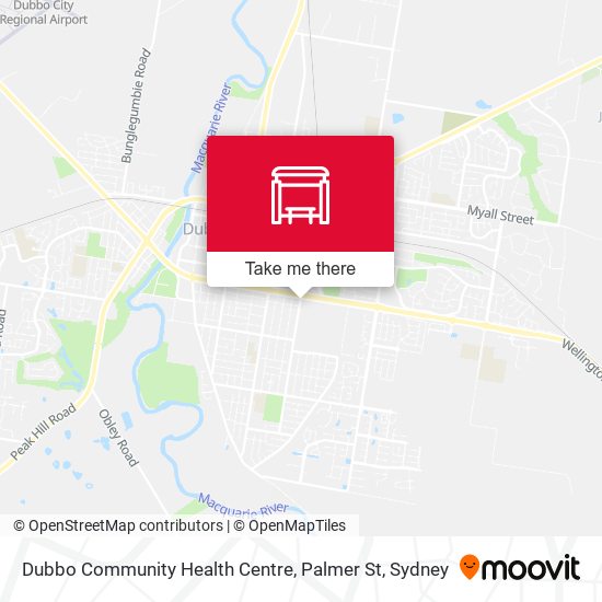 Dubbo Community Health Centre, Palmer St map