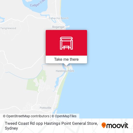 Tweed Coast Rd opp Hastings Point General Store map
