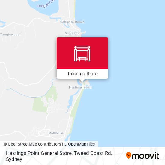 Hastings Point General Store, Tweed Coast Rd map