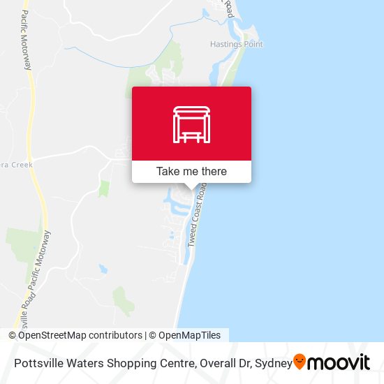 Pottsville Waters Shopping Centre, Overall Dr map