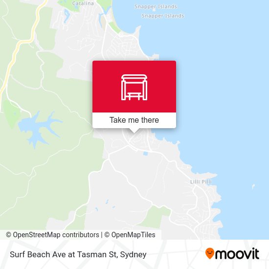 Surf Beach Ave at Tasman St map