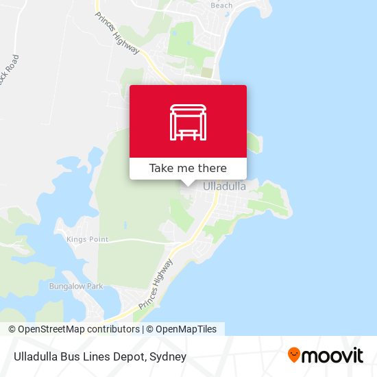 Ulladulla Bus Lines Depot map