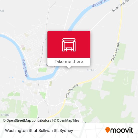 Washington St at Sullivan St map