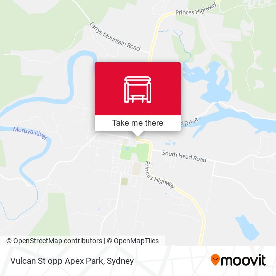 Vulcan St opp Apex Park map