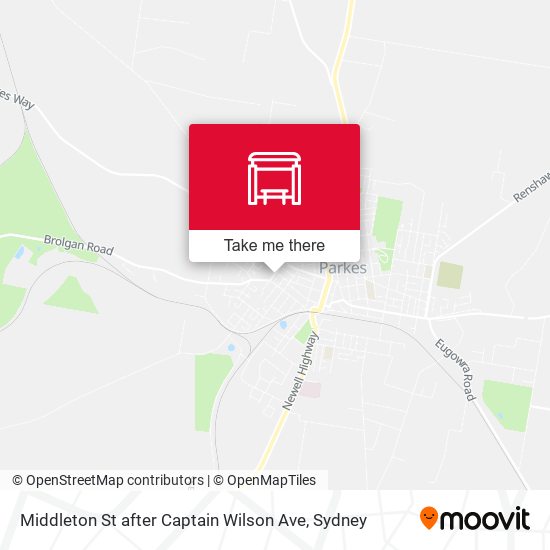 Middleton St after Captain Wilson Ave map