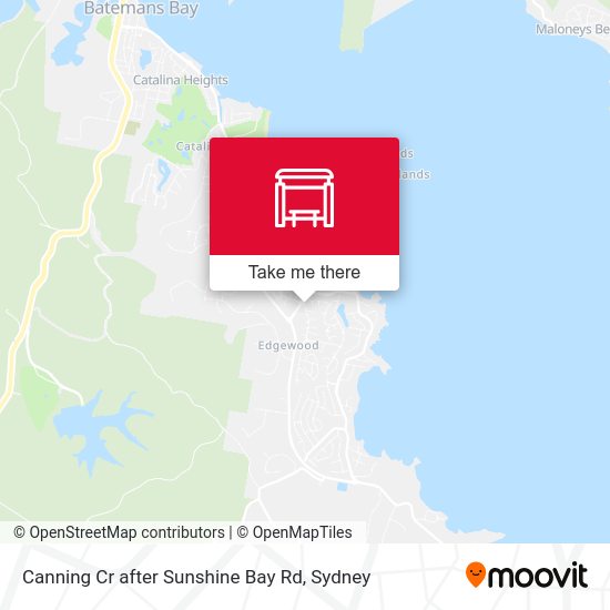 Canning Cr after Sunshine Bay Rd map