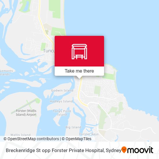 Breckenridge St opp Forster Private Hospital map