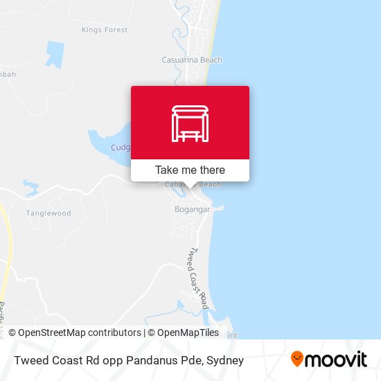 Tweed Coast Rd opp Pandanus Pde map