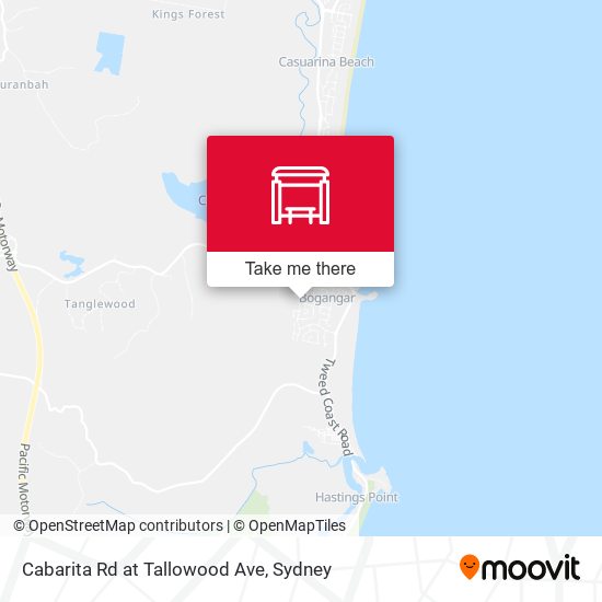 Cabarita Rd at Tallowood Ave map