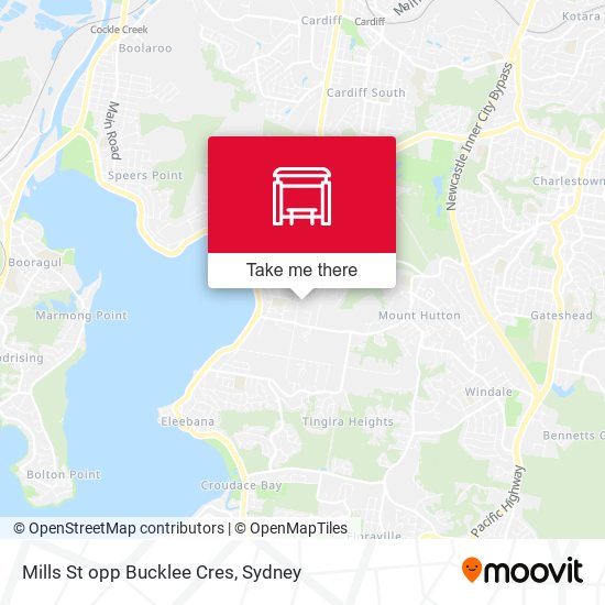 Mills St opp Bucklee Cres map