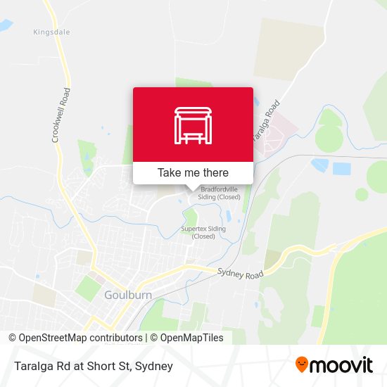 Taralga Rd at Short St map