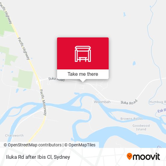 Iluka Rd after Ibis Cl map
