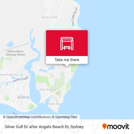 Silver Gull Dr after Angels Beach Dr map