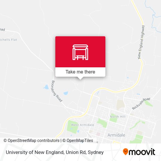 University of New England, Union Rd map