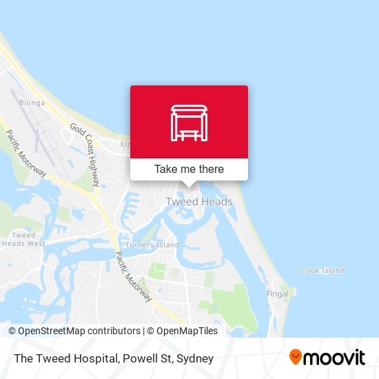 Mapa The Tweed Hospital, Powell St