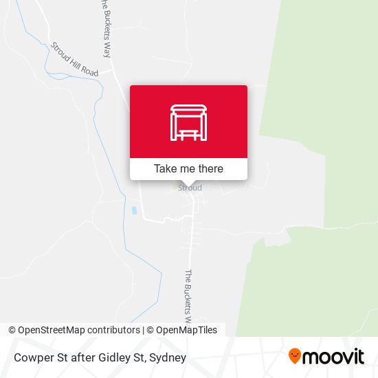 Cowper St after Gidley St map