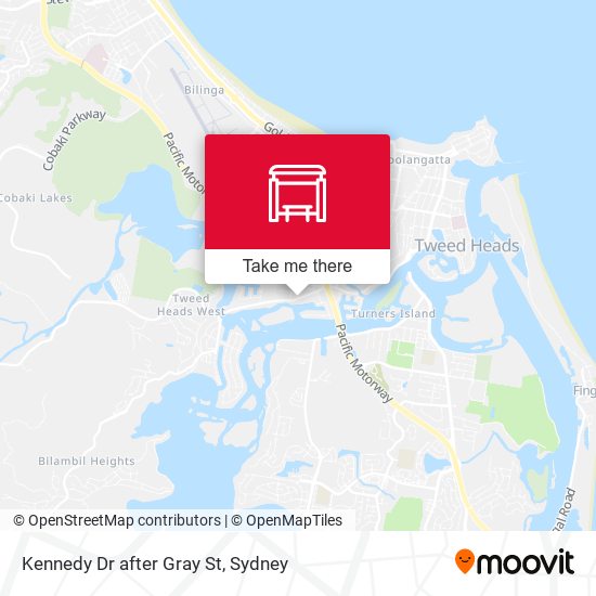 Kennedy Dr after Gray St map