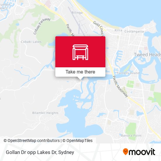 Gollan Dr opp Lakes Dr map
