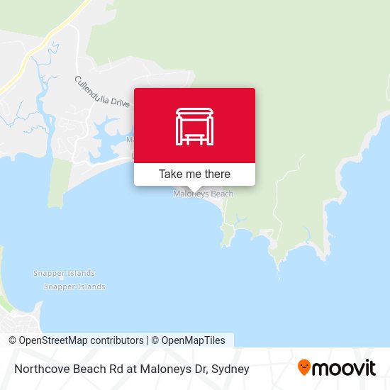 Northcove Beach Rd at Maloneys Dr map