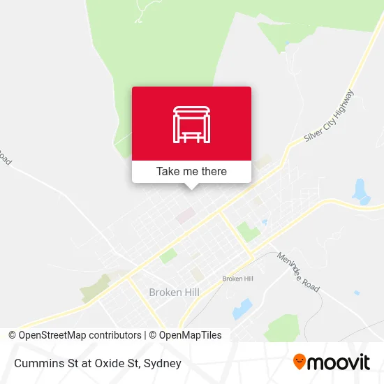 Mapa Cummins St at Oxide St