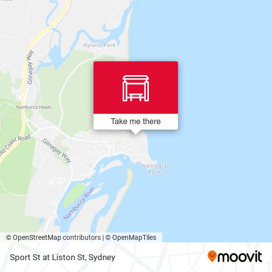 Sport St at Liston St map