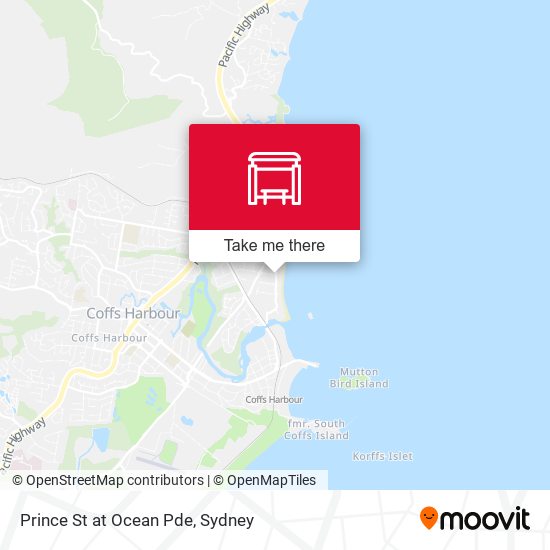 Prince St at Ocean Pde map