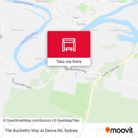The Bucketts Way at Denva Rd map