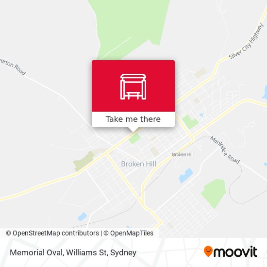 Memorial Oval, Williams St map