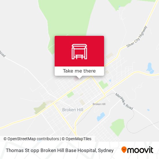 Thomas St opp Broken Hill Base Hospital map