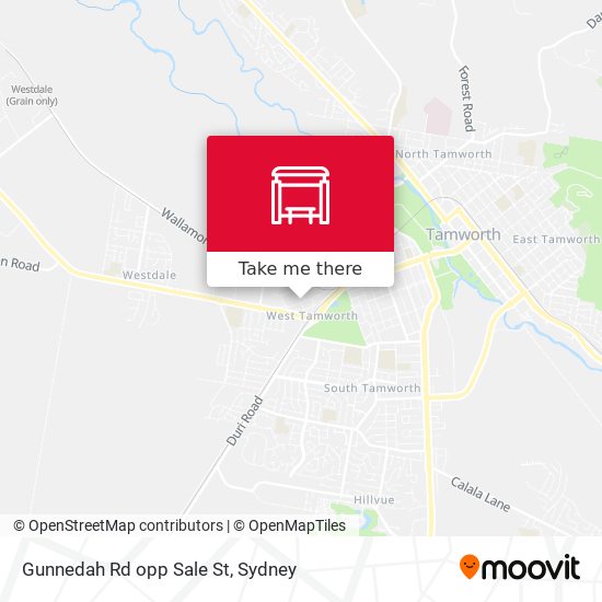 Gunnedah Rd opp Sale St map