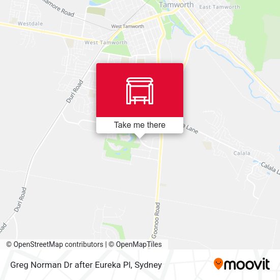 Greg Norman Dr after Eureka Pl map